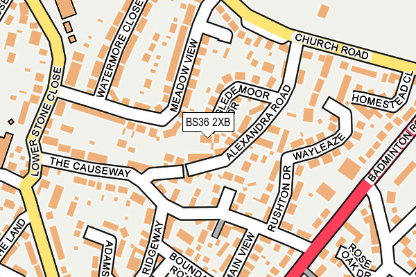 BS36 2XB map - OS OpenMap – Local (Ordnance Survey)