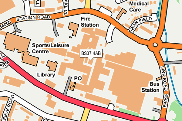 BS37 4AB map - OS OpenMap – Local (Ordnance Survey)