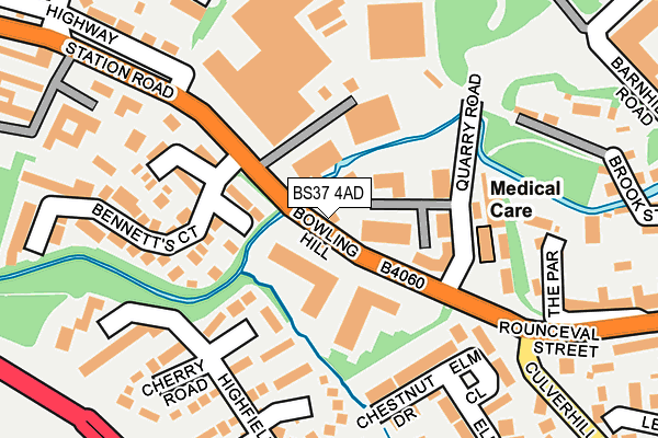 BS37 4AD map - OS OpenMap – Local (Ordnance Survey)