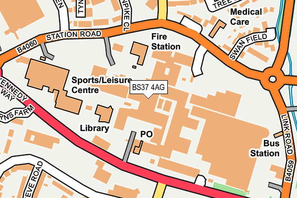 BS37 4AG map - OS OpenMap – Local (Ordnance Survey)