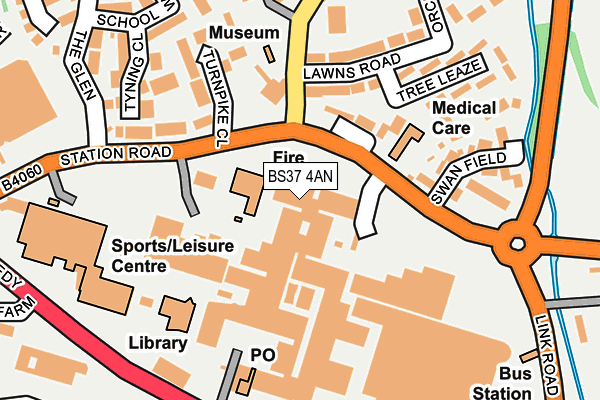 BS37 4AN map - OS OpenMap – Local (Ordnance Survey)