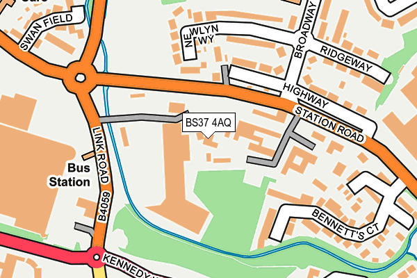 BS37 4AQ map - OS OpenMap – Local (Ordnance Survey)