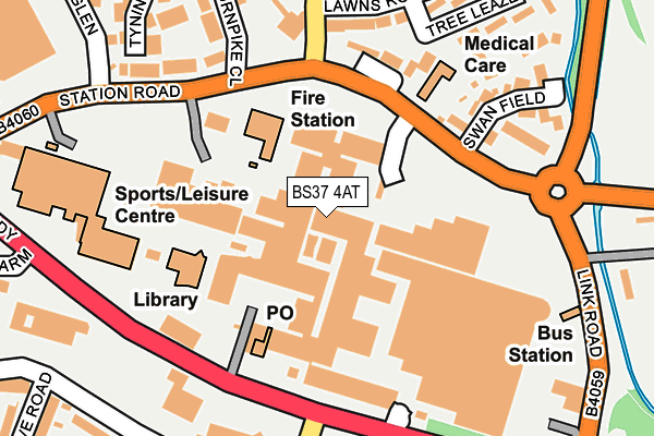 BS37 4AT map - OS OpenMap – Local (Ordnance Survey)