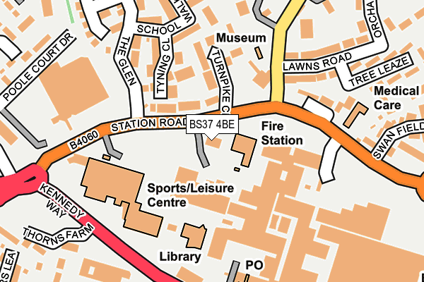 BS37 4BE map - OS OpenMap – Local (Ordnance Survey)