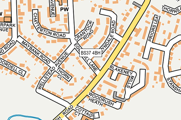 BS37 4BH map - OS OpenMap – Local (Ordnance Survey)