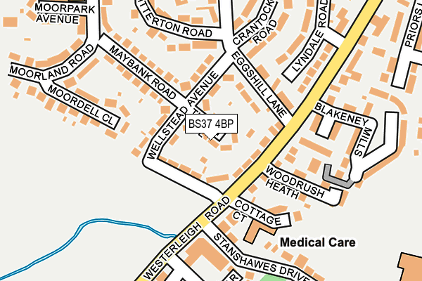 BS37 4BP map - OS OpenMap – Local (Ordnance Survey)