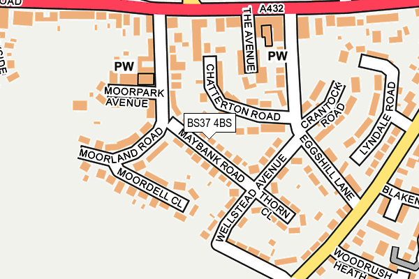 BS37 4BS map - OS OpenMap – Local (Ordnance Survey)