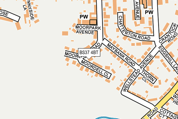 BS37 4BT map - OS OpenMap – Local (Ordnance Survey)