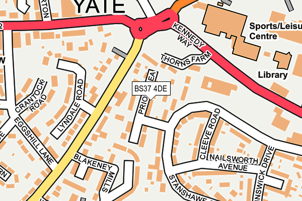 BS37 4DE map - OS OpenMap – Local (Ordnance Survey)