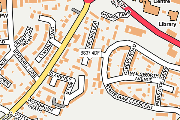 BS37 4DF map - OS OpenMap – Local (Ordnance Survey)