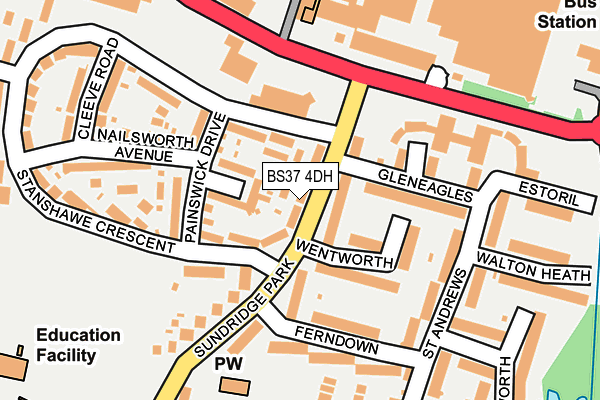 BS37 4DH map - OS OpenMap – Local (Ordnance Survey)