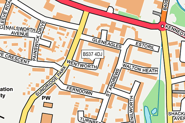 BS37 4DJ map - OS OpenMap – Local (Ordnance Survey)