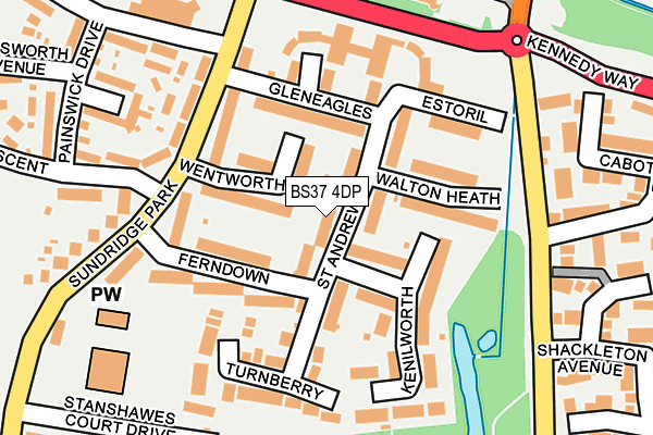 BS37 4DP map - OS OpenMap – Local (Ordnance Survey)