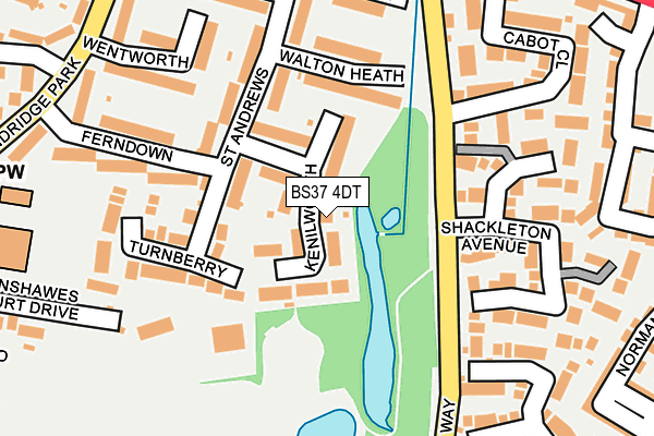 BS37 4DT map - OS OpenMap – Local (Ordnance Survey)