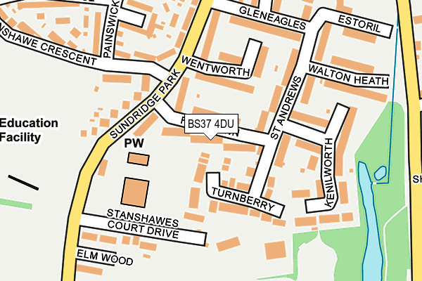 BS37 4DU map - OS OpenMap – Local (Ordnance Survey)