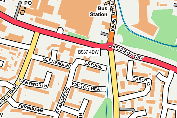 BS37 4DW map - OS OpenMap – Local (Ordnance Survey)