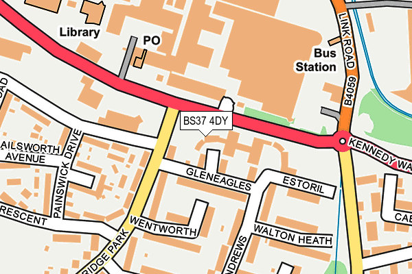 BS37 4DY map - OS OpenMap – Local (Ordnance Survey)