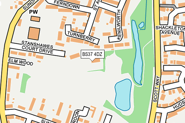 BS37 4DZ map - OS OpenMap – Local (Ordnance Survey)
