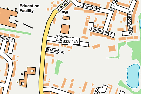 BS37 4EA map - OS OpenMap – Local (Ordnance Survey)