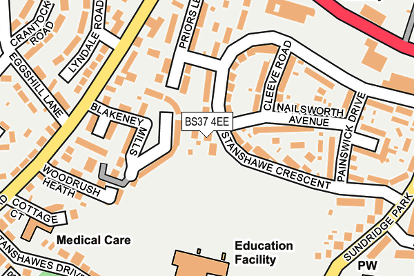 BS37 4EE map - OS OpenMap – Local (Ordnance Survey)