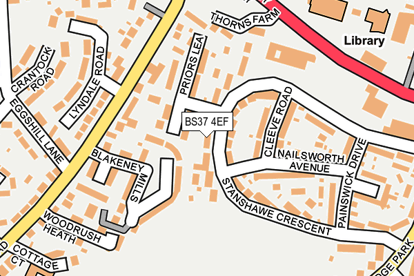 BS37 4EF map - OS OpenMap – Local (Ordnance Survey)