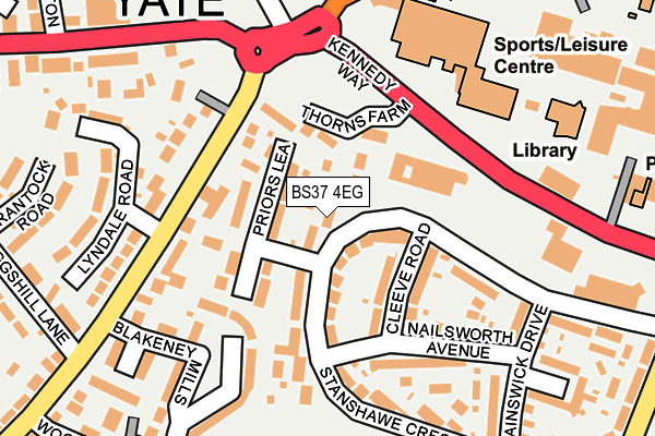 BS37 4EG map - OS OpenMap – Local (Ordnance Survey)