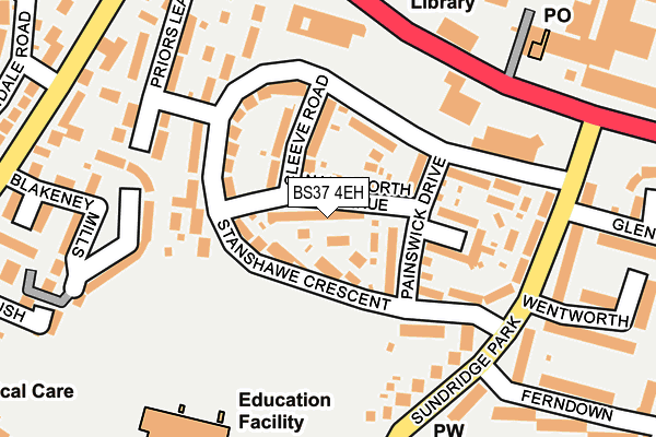 BS37 4EH map - OS OpenMap – Local (Ordnance Survey)