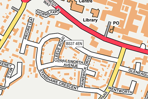 BS37 4EN map - OS OpenMap – Local (Ordnance Survey)