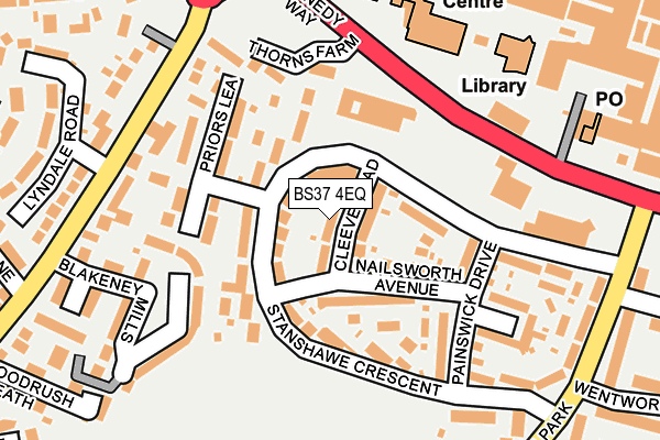 BS37 4EQ map - OS OpenMap – Local (Ordnance Survey)