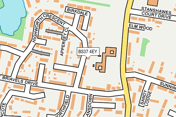 BS37 4EY map - OS OpenMap – Local (Ordnance Survey)