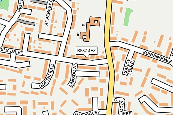 BS37 4EZ map - OS OpenMap – Local (Ordnance Survey)