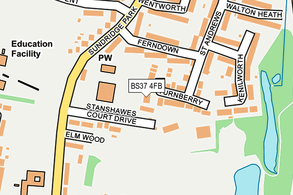 BS37 4FB map - OS OpenMap – Local (Ordnance Survey)