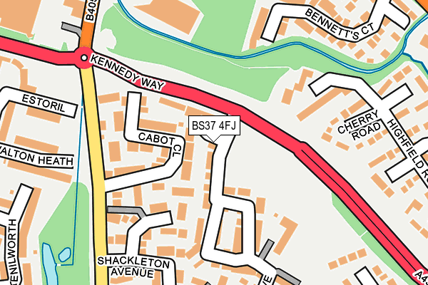 BS37 4FJ map - OS OpenMap – Local (Ordnance Survey)