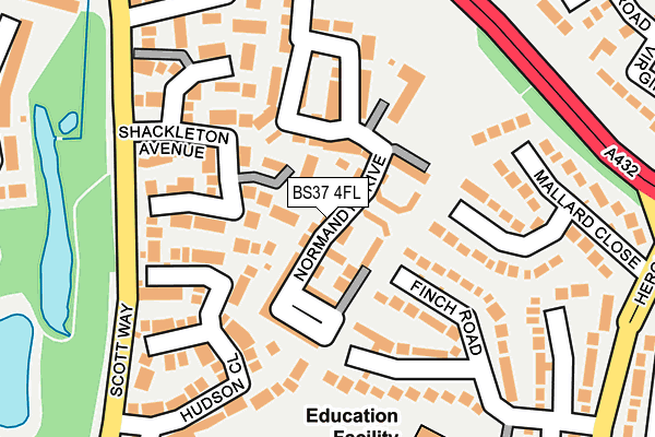 BS37 4FL map - OS OpenMap – Local (Ordnance Survey)