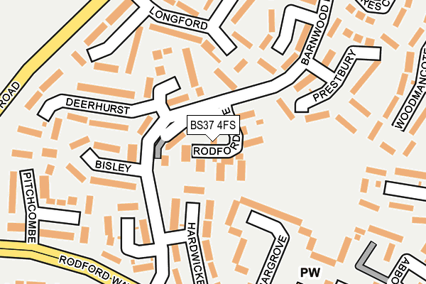 BS37 4FS map - OS OpenMap – Local (Ordnance Survey)