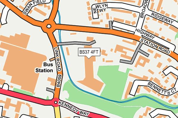 BS37 4FT map - OS OpenMap – Local (Ordnance Survey)