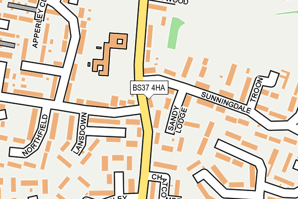 BS37 4HA map - OS OpenMap – Local (Ordnance Survey)