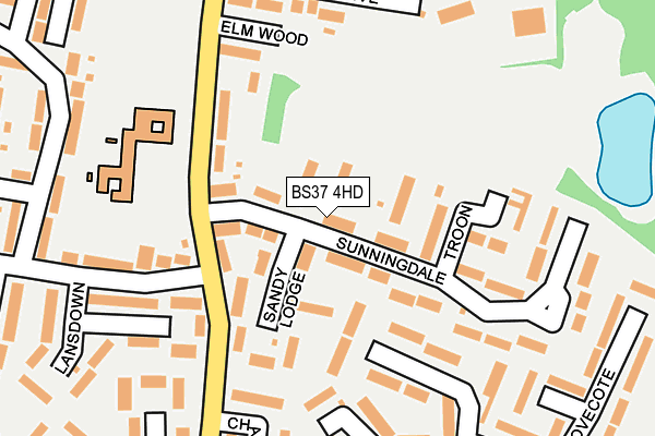 BS37 4HD map - OS OpenMap – Local (Ordnance Survey)