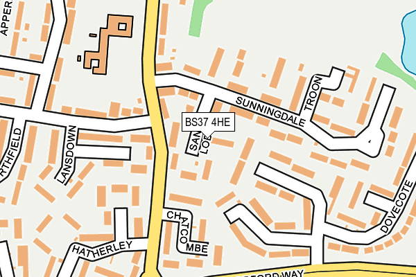 BS37 4HE map - OS OpenMap – Local (Ordnance Survey)