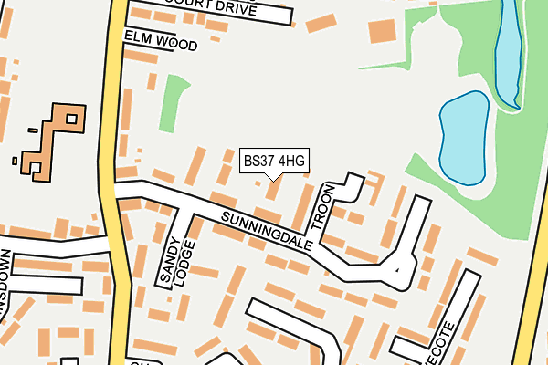 BS37 4HG map - OS OpenMap – Local (Ordnance Survey)