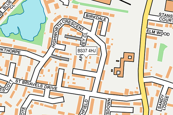 BS37 4HJ map - OS OpenMap – Local (Ordnance Survey)
