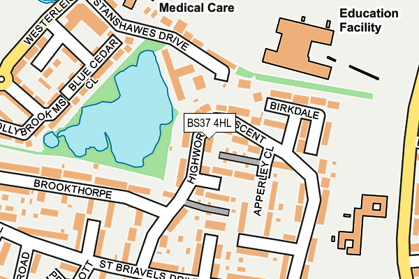 BS37 4HL map - OS OpenMap – Local (Ordnance Survey)