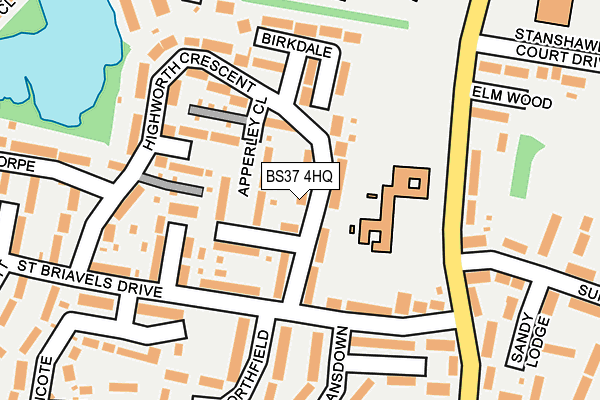 BS37 4HQ map - OS OpenMap – Local (Ordnance Survey)