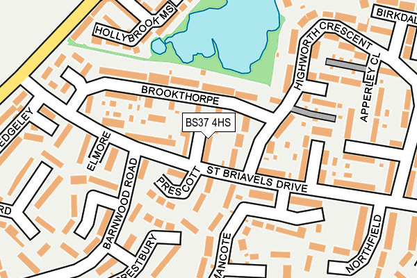 BS37 4HS map - OS OpenMap – Local (Ordnance Survey)