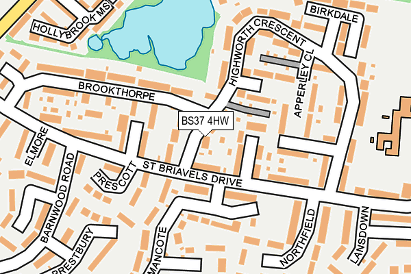 BS37 4HW map - OS OpenMap – Local (Ordnance Survey)