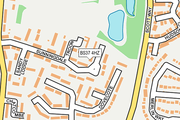 BS37 4HZ map - OS OpenMap – Local (Ordnance Survey)