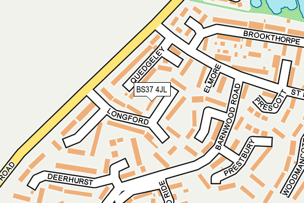 BS37 4JL map - OS OpenMap – Local (Ordnance Survey)