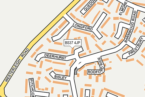 BS37 4JP map - OS OpenMap – Local (Ordnance Survey)
