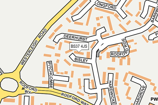 BS37 4JS map - OS OpenMap – Local (Ordnance Survey)