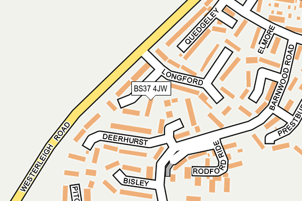 BS37 4JW map - OS OpenMap – Local (Ordnance Survey)